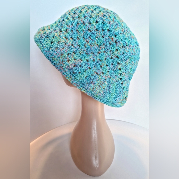NEW, Crochet sunny bucket hat, handmade, 100% cotton - Picture 5 of 8